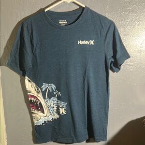 Hurley Men's Navy Shark Graphic Tee